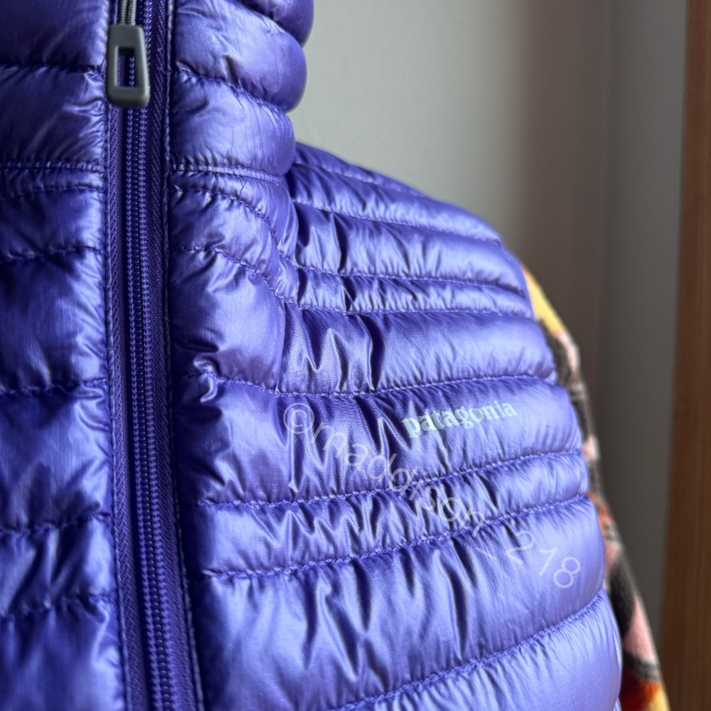 Patagonia Ultralight Down Vest Concord Purple Large 800-fill-power Goosedown L - Picture 6 of 13